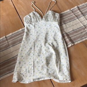 Never Worn Princess Polly Yellow Floral Mini Dress